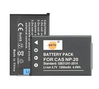 NP-20 DSTE Replacement Battery Compatible with Casio Exilim EX-S100WE EX-S1PM EX-S2 EX-S20 EX-S20U EX-S3 EX-S500 Exilim Zoom EX-Z70 EX-Z77 EX-Z70BK Camera as Casio NP-20DBA Pack of 2