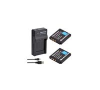 NP-50 Replacement Battery (2-Pack) and Portable Micro USB Charger kit for Fujifilm FinePix F100fd; FINEPIX F200EXR; FinePix F300EXR; FinePix F50fd;