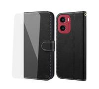 NP-Caser Case for MOTO Motorola G06/G06 Power - Premium Leather Folio Flip Cover | Magnetic Closure | Kickstand | Card Holder Wallet | Compatible with MOTO G06/G06 Power case Black