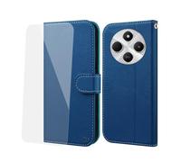 NP-Caser Case for Xiaomi Poco C75/Redmi A4/Redmi 14C - Premium Leather Flip Cover | Magnetic Closure | Card Holder Wallet | Compatible with Xiaomi Poco C75/Redmi A4/Redmi 14C case Blue