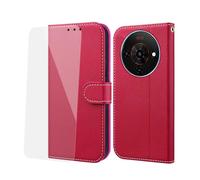 NP-Caser Case for ZTE Blade A76 - Premium Leather Folio Flip Cover | Magnetic Closure | Kickstand | Money and Card Holder Wallet | Compatible with ZTE Blade A76 case Red