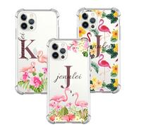 NP-Caser Personalized Phone Custom Case for iPhone 16 15 14 13 12 11 Pro Plus X XR 16e Custom Photo Cover Clear Silicone Impact Case Flamingo Personalised Photo Case