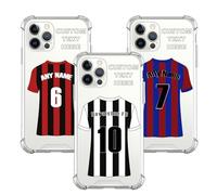 NP-Caser Personalized Phone Custom Case for iPhone 16 15 14 13 12 11 Pro Plus X XR 16e Custom Photo Cover Clear Silicone Impact Case Football Shirt Card Personalised Photo Case