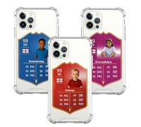 NP-Caser Personalized Phone Custom Case for iPhone 16 15 14 13 12 11 Pro Plus X XR 16e Custom Photo Cover Clear Silicone Impact Case Football Shirt Card Personalised Photo Cover