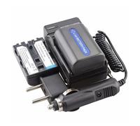 NP-FM50 NP FM50 FM55H Battery + Charger，Compatible For Sony，For CCD-FRV106K DCR-PC300K DCR-TRV24 DCR-DVD100 DSR-PDX10 DCR-TRV25