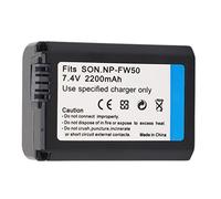NP FW50 Battery for A6000 A6500 A6300 A7 A7II A7SII A7S A7S2 A7R A7R2 A7RII A55, High Density Lithium Battery with 2200mAh Capacity, Sturdy Shell,Intelligent Chip,Faster Charging