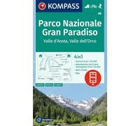 KOMPASS Hiking Map NP Gran Paradiso V.d'Aosta WK 86 – 4-in-1 with activity guide & offline map