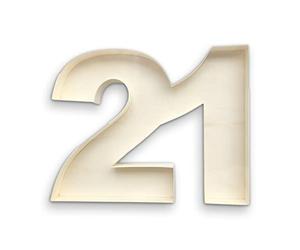 NP Joint fillable number 21, Wooden Fillable Letters, Numbers and Shapes