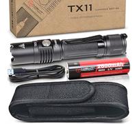 NP NIGHT PROVISION TX11 Tactical Flashlight Torch & USB Rechargeable Battery Luminous SST-40 LED 1600 Lumen with Holster