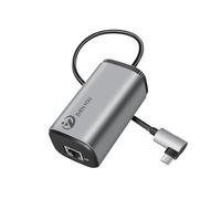 NP USB-C to Gigabit PoE Converter, 1000Mbps Ethernet Adapter, Aluminum Enclosure, Nylon Braided Cable, Compatible with Multiple Devices and Systems