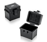 NP-W126 NP-W235 Battery Memory Card Storage Box for 2 x Camera Batteries | Water-Resistant & Anti-Shock Battery Case Holder for 2x SD 4x TF Micro SD, for Fujifilm Fuji NP-W126 NP-W235 NP-95