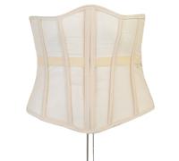 NP Women Transparent Waist Corset Black Mesh Sexy Girdle Vintage Gothic Slim Body
