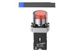 NP2 Flat Button Mushroom Head Button Switch Xb2 Knob Starts Emergency Stop Ba31 Self Reset Self-locking Button With Light EKFBQBGW(NP2-BW3462 24V)