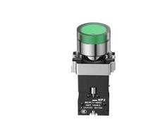 NP2 Flat Button Mushroom Head Button Switch Xb2 Knob Starts Emergency Stop Ba31 Self Reset Self-locking Button With Light AUOQKQUT(NP2-BW3361 220V)