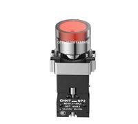 NP2 Flat Switch XB2 Knob Starts Emergency Stop self-Lock Self Locking Self Blocking Button Light Indicator AC DC 24V 220V(Rosso,SELF-LOCK-AC DC 24V)