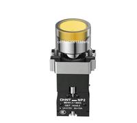 NP2 Flat Switch XB2 Knob Starts Emergency Stop self-Lock Self Locking Self Blocking Button Light Indicator AC DC 24V 220V(Giallo,SELF-LOCK-AC DC 220V)