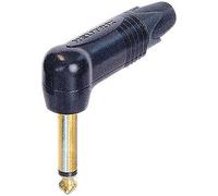 NP2RX-B 6.35mm Mono Metal Right Jack Angled Jack Plug Black Body & Gold Contacts