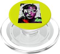 NPC Glitch Dystopian Gamer Abstract Art PopSockets PopGrip for MagSafe