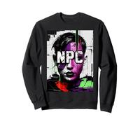 NPC Glitch Dystopian Gamer Abstract Art Sweatshirt