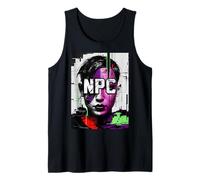 NPC Glitch Dystopian Gamer Abstract Art Tank Top