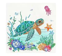 NPCSWXQ Diamond Art Kits for Adults Beginners,Sea Turtle Animal Special Shape 5D Diamond Painting kit,DIY Crystal Rhinestones Gem Art Craft Painting for Home Wall Bedroom or Office Decor Gift 12x12In