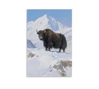 NPEJLCIGH A Yak Stands on The Snow Mountain, Thick Fur Resistant to Cold Modern Hanging Wall Decor - Artistic Mural Print12x18inch(30x45cm)