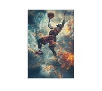 NPEJLCIGH Basketball Poster- The Gravity-Defying Moment Modern Hanging Wall Decor - Artistic Mural Print12x18inch(30x45cm)