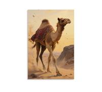 NPEJLCIGH Camel Moving Forward in Desert, Steps Steady And Firm Modern Hanging Wall Decor - Artistic Mural Print08x12inch(20x30cm)