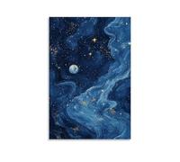 NPEJLCIGH Celestial Tapestry- A Cosmic Dance of Constellations in Midnight Blue Modern Hanging Wall Decor - Artistic Mural Print24x36inch(60x90cm)