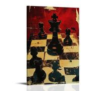 NPEJLCIGH Chess Poster- Checkmate in Gold - A Royal Tournament of Minds Modern Hanging Wall Decor - Artistic Mural Print08x12inch(20x30cm)