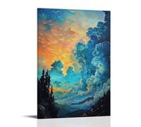 NPEJLCIGH Childrens Art- Where Imagination Paints The Sky Modern Hanging Wall Decor - Artistic Mural Print24x36inch(60x90cm)