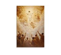NPEJLCIGH Christian Mural - Ascension of Christ- The Glorious Return to Heaven Modern Hanging Wall Decor - Artistic Mural Print20x30inch(50x75cm)
