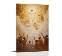 NPEJLCIGH Christian Mural - Ascension of Christ- The Glorious Return to Heaven Modern Hanging Wall Decor - Artistic Mural Print20x30inch(50x75cm)