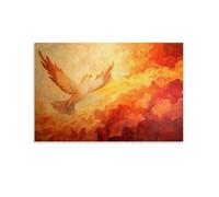 NPEJLCIGH Christian Mural - Pentecost Fire- The Holy Spirit Descends Modern Hanging Wall Decor - Artistic Mural Print12x18inch(30x45cm)