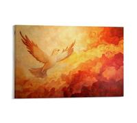 NPEJLCIGH Christian Mural - Pentecost Fire- The Holy Spirit Descends Modern Hanging Wall Decor - Artistic Mural Print12x18inch(30x45cm)