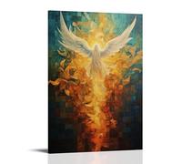 NPEJLCIGH Christian Mural - Pentecost- Holy Spirit Descending As Flames Modern Hanging Wall Decor - Artistic Mural Print20x30inch(50x75cm)
