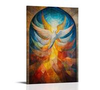 NPEJLCIGH Christian Mural - Pentecost- The Descent of The Holy Spirit Modern Hanging Wall Decor - Artistic Mural Print08x12inch(20x30cm)
