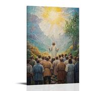 NPEJLCIGH Christian Mural - Sermon on The Mount- Blessed Are The Peacemakers Modern Hanging Wall Decor - Artistic Mural Print20x30inch(50x75cm)