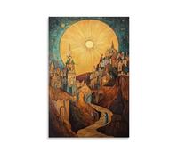 NPEJLCIGH Christian Mural- The Nativity of Christ - Divine Light in Bethlehem Modern Hanging Wall Decor - Artistic Mural Print16x24inch(40x60cm)