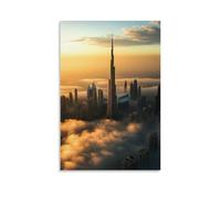 NPEJLCIGH City Poster- Dubai Horizons - Where Modernity Meets The Sky Modern Hanging Wall Decor - Artistic Mural Print16x24inch(40x60cm)