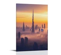 NPEJLCIGH City Poster- Dubai - Where Desert Meets Futuristic Skyline Modern Hanging Wall Decor - Artistic Mural Print12x18inch(30x45cm)