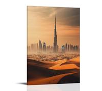 NPEJLCIGH City Poster - Dubai- Where Futuristic Skylines Meet Desert Sands Modern Hanging Wall Decor - Artistic Mural Print12x18inch(30x45cm)