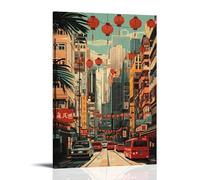 NPEJLCIGH City Poster- Hong Kong - The Vibrant Pearl of The Orient Modern Hanging Wall Decor - Artistic Mural Print16x24inch(40x60cm)