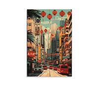 NPEJLCIGH City Poster- Hong Kong - The Vibrant Pearl of The Orient Modern Hanging Wall Decor - Artistic Mural Print12x18inch(30x45cm)