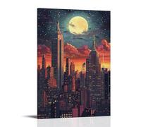 NPEJLCIGH City Poster- New York - The City That Never Sleeps Modern Hanging Wall Decor - Artistic Mural Print08x12inch(20x30cm)