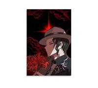 NPEJLCIGH Demon Slayer Muzan's Scarlet Blossom Night Modern Hanging Wall Decor - Artistic Mural Print16x24inch(40x60cm)