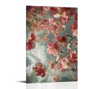 NPEJLCIGH Floral Poster- Petal Storm - When Blossoms Dance with The Wind Modern Hanging Wall Decor - Artistic Mural Print08x12inch(20x30cm)