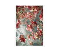 NPEJLCIGH Floral Poster- Petal Storm - When Blossoms Dance with The Wind Modern Hanging Wall Decor - Artistic Mural Print16x24inch(40x60cm)