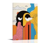 NPEJLCIGH Fun Cartoon Shape Poster with Color Tags Modern Hanging Wall Decor - Artistic Mural Print08x12inch(20x30cm)