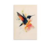 NPEJLCIGH Geometric Hummingbird Wings Fluttering Within A Calm Minimalist Rhythm. Modern Hanging Wall Decor - Artistic Mural Print20x30inch(50x75cm)